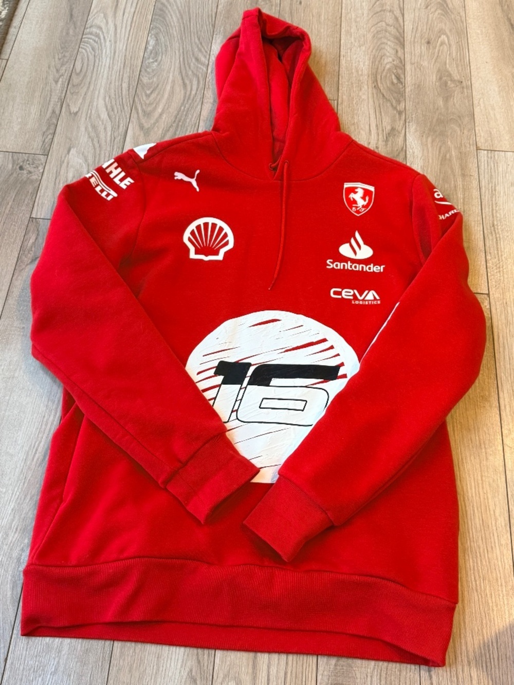 PUMA x Joshua Vides Leclerc Las Vegas GP Hoodie Size L